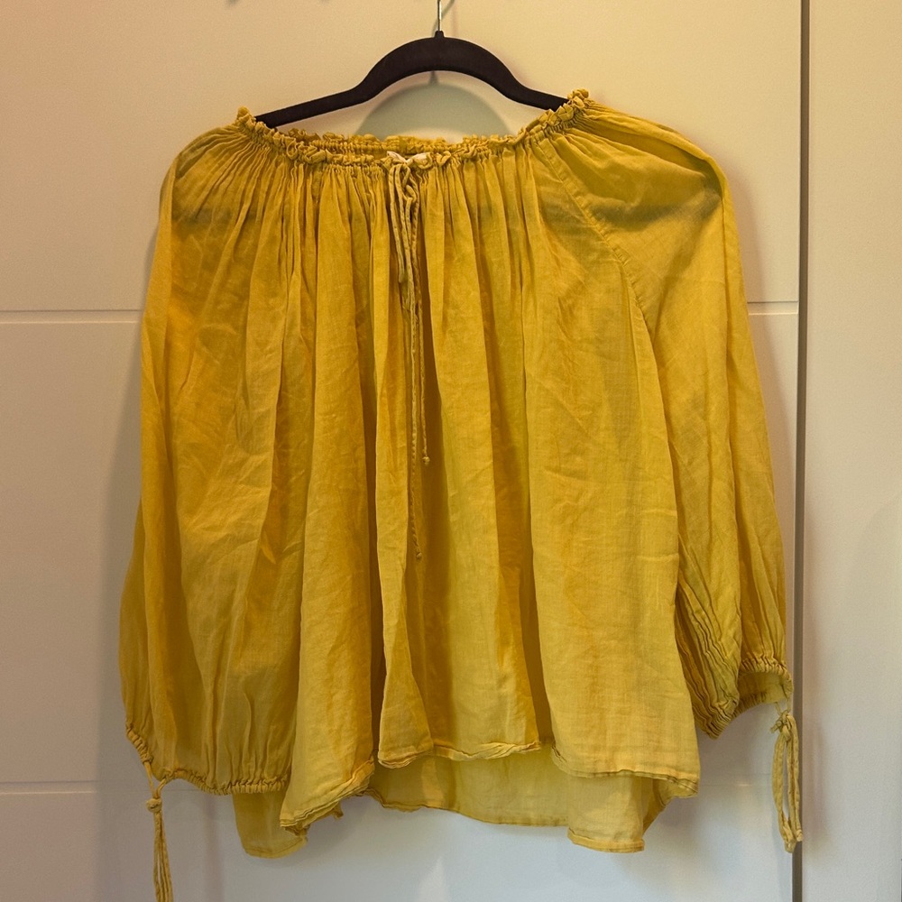 Lou and grey Yellow peasantBlouse